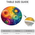 thumbnail image 6 of Colorful Tie Dye Circular Spiral Pattern Round Fitted Tablecloth with Elastic Edge,Dining Table Cover Waterproof,Outdoor Round Tablecloth for Camping,Dining,Indoor and Outdoor, 6 of 7