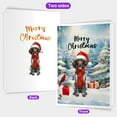thumbnail image 2 of Merry Christmas German Shorthaired Pointer Enjoys Woofmas Winter Xmas Holiday 5x7in Folded Greeting Card GSP Lover Dog Gift Single Note Card with Envelope - 02022, 2 of 5