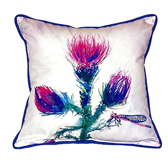 Betsy Drake SN082 12 x 12 in. Thistle Small Indoor & Outdoor Pillow