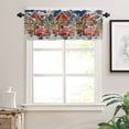 thumbnail image 7 of Christmas Xmas Kitchen Curtains and Valances Set, Tree Red Truck Barn Snowflake Blue Rod Pocket Window Valance 18 Inch Window Curtain Panels for Living Room Bedroom Laundry, 27.5x36in, 3 Pieces, 7 of 7