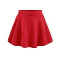 thumbnail image 3 of yuuuggc Kids Skirt Girls Casual Mini High Waist Stretchy Flared Pleated Skater Uniform Skirts(Red,11-12 Years), 3 of 5