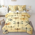 thumbnail image 1 of Erosebridal Retro Dragonfly Bedding Sets Twin Size, Flying Animal Comforter Sets with Sheets, Rustic Boho Decor, 7pcs, 1 of 5