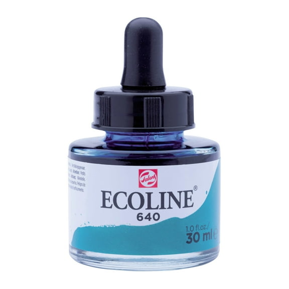 Ecoline Liquid Watercolour, 30ml Jar, Bluish Green