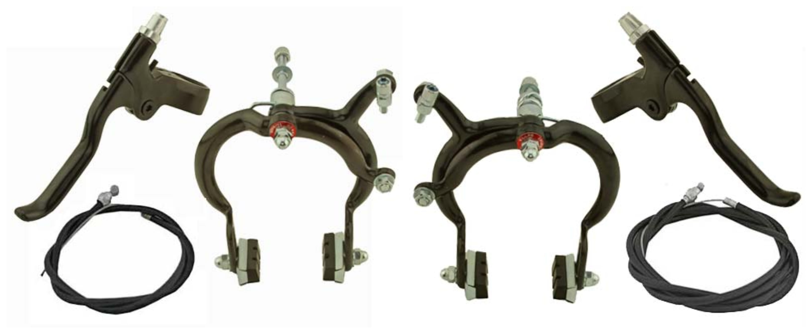 Black 1080 Alloy Bike Brake Set. Front and Rear Bicycle Brake set Bike