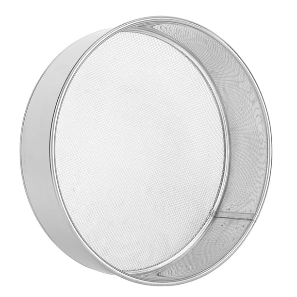 Tamiz de harina, colador de harina manual de acero inoxidable para cocina, rendimiento finamente ajustado Jadeshay A