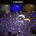 thumbnail image 2 of Proyector de luz nocturna para niños – Lámpara de proyección planetaria giratoria 360° giratoria con 5 películas y 4 modos para dormitorio, adultos, niños, dormitorio de bebé, regalo de cumpleaños, 2 of 7