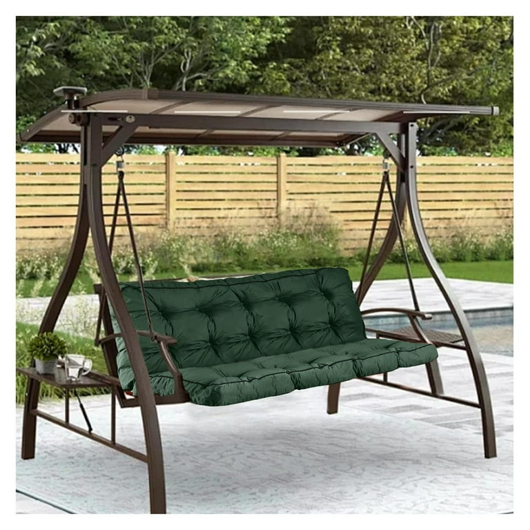 Outdoor Swing Cushions Waterproof Thicken Porch Swing Cushion Replacement 55 Inch Bench Seat Cushions for Garden Furniture Pad Dark Green 40X55 inch Walmart