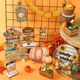 thumbnail image 5 of Fall Tiered Tray Decor, Thanksgiving Tabletop Decorations, Wooden Sign Centerpieces for Harvest Indoor Kitchen Autumn Party Supplies, 5 of 6