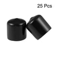 thumbnail image 2 of 25pcs 23mm Round Black Vinyl End Cap Screw Thread Protectors Rubber Cover Caps, 2 of 3