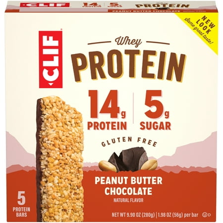 CLIF Bar® Whey Protein Peanut Butter Chocolate Protein Bars 5 ct Box