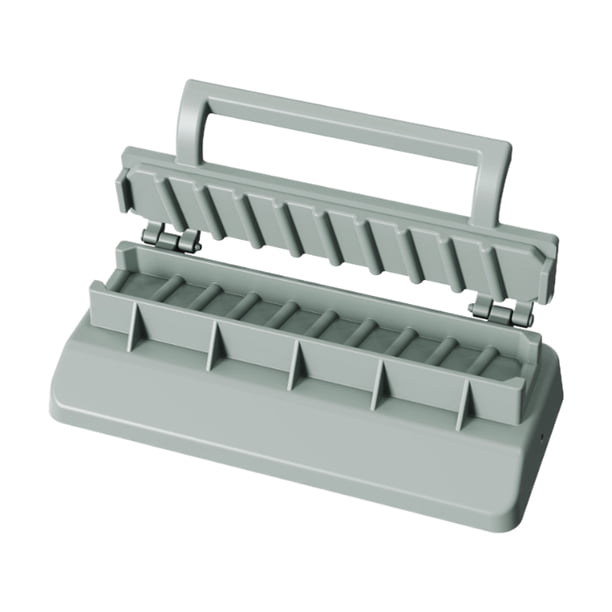 Máquina para hacer Kebab barbacoa de plástico máquina para hacer brochetas de carne molde Manual fácil para Kabob (gris)