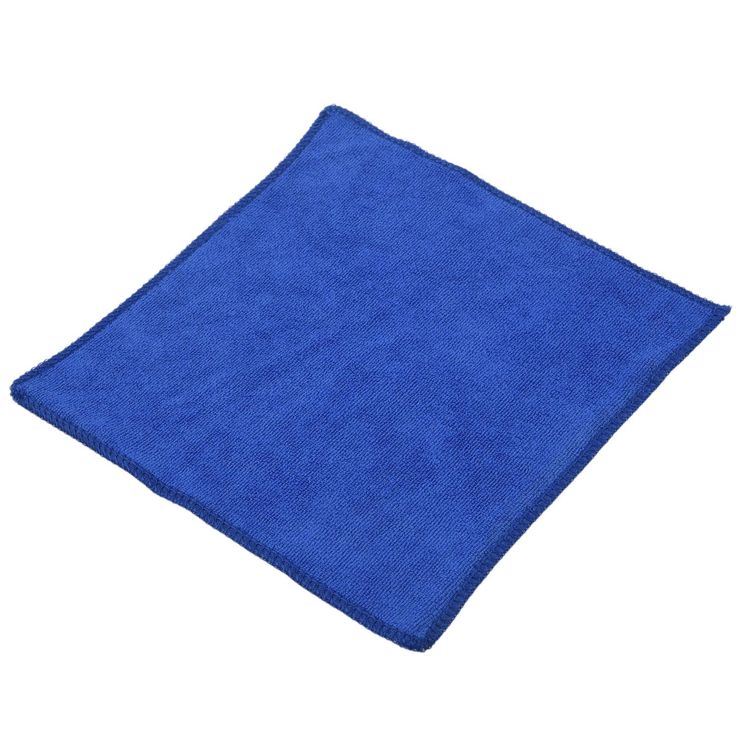 10PCS Microfiber Cleaning Cloths Washing Towel Blue for Car Polishing Wax Detail 