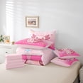 thumbnail image 6 of Manfei Colorful Axolotl 7 Pieces Full Size Bedding Sets,Adorable Amphibian Full Size Bed in a Bag,Pink Reversible, 6 of 7