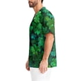 thumbnail image 3 of Fgvctg St. Patrick's Day Mens Scrubs Casual Short Sleeve Cute Shamrock Printed Scrubs Tops Plus Size V Neck Working Shirts Scrub Workwear Nursing Uniform Medical T Shirts with Pockets Green M, 3 of 6