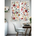 thumbnail image 4 of Watercolor Flowers Sheer Curtains 72 Inch Length 2 Panels Set, Farmhouse Spring Floral Botanical Voile Window Treatment Rod Pocket Curtains Sheers Drapes for Bedroom/Living Room/Kitchen 52"x72"x2, 4 of 7