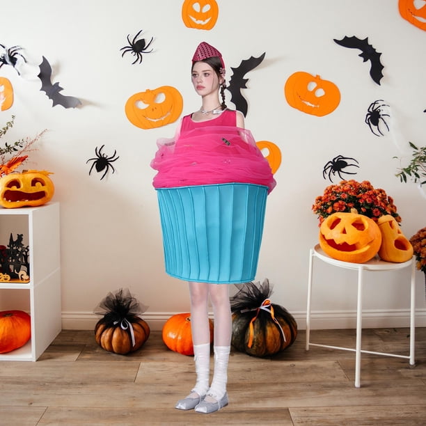 Disfraz de cupcake para mujer, accesorio de disfraz para fiesta de cumpleaños, baile de máscaras, espectáculo en