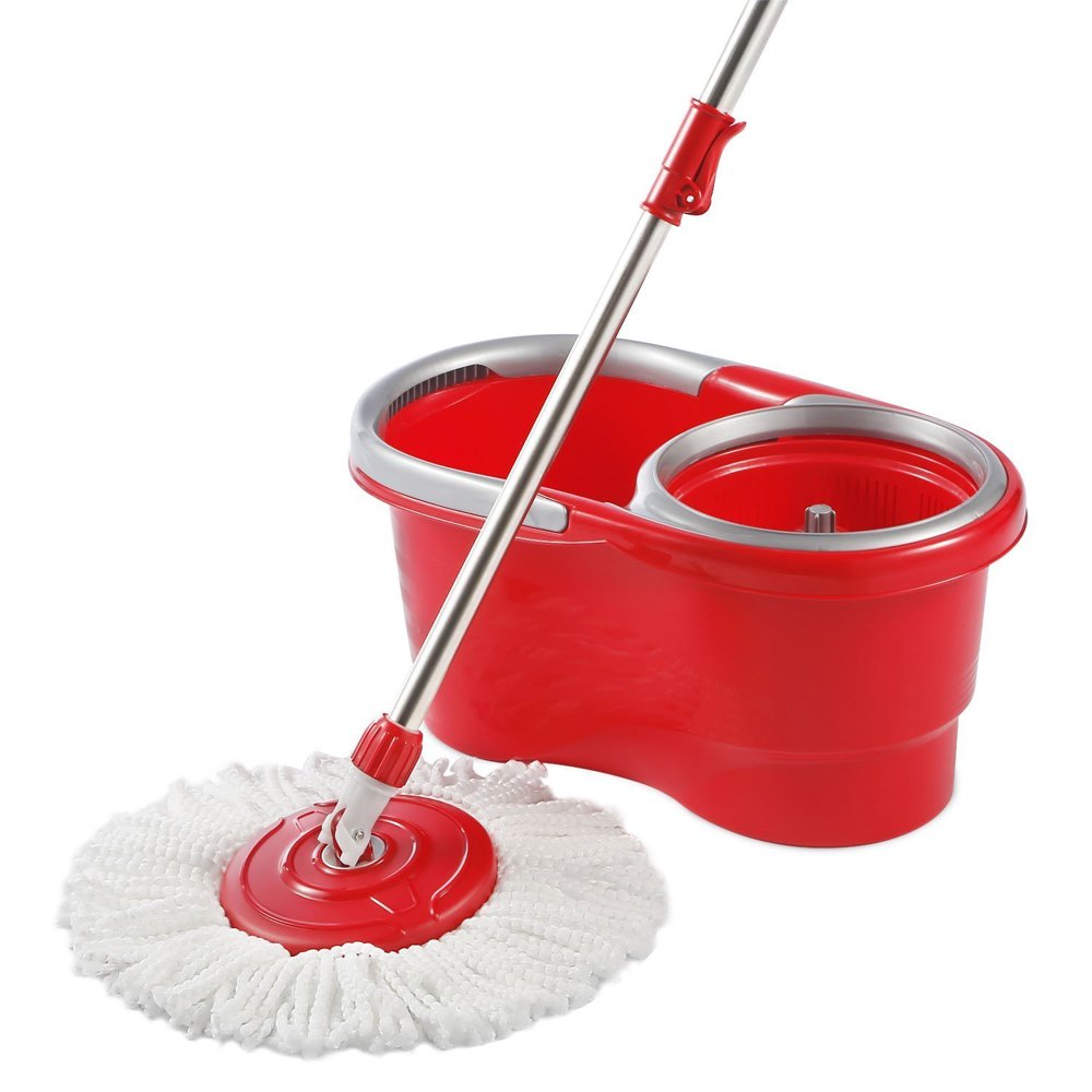 Hapinnex Easy Spin Wringer Mop Bucket Set 360 Rotation Push & Pull