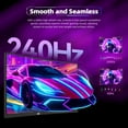 thumbnail image 5 of Titan army C24A1H 24 Inch Curved 240Hz Gaming Monitor, VA FHD 1080P 1500R, 117% sRGB HDR, 1ms MPRT, FreeSync, HDMI/DP, VESA Mount - Black, 5 of 15