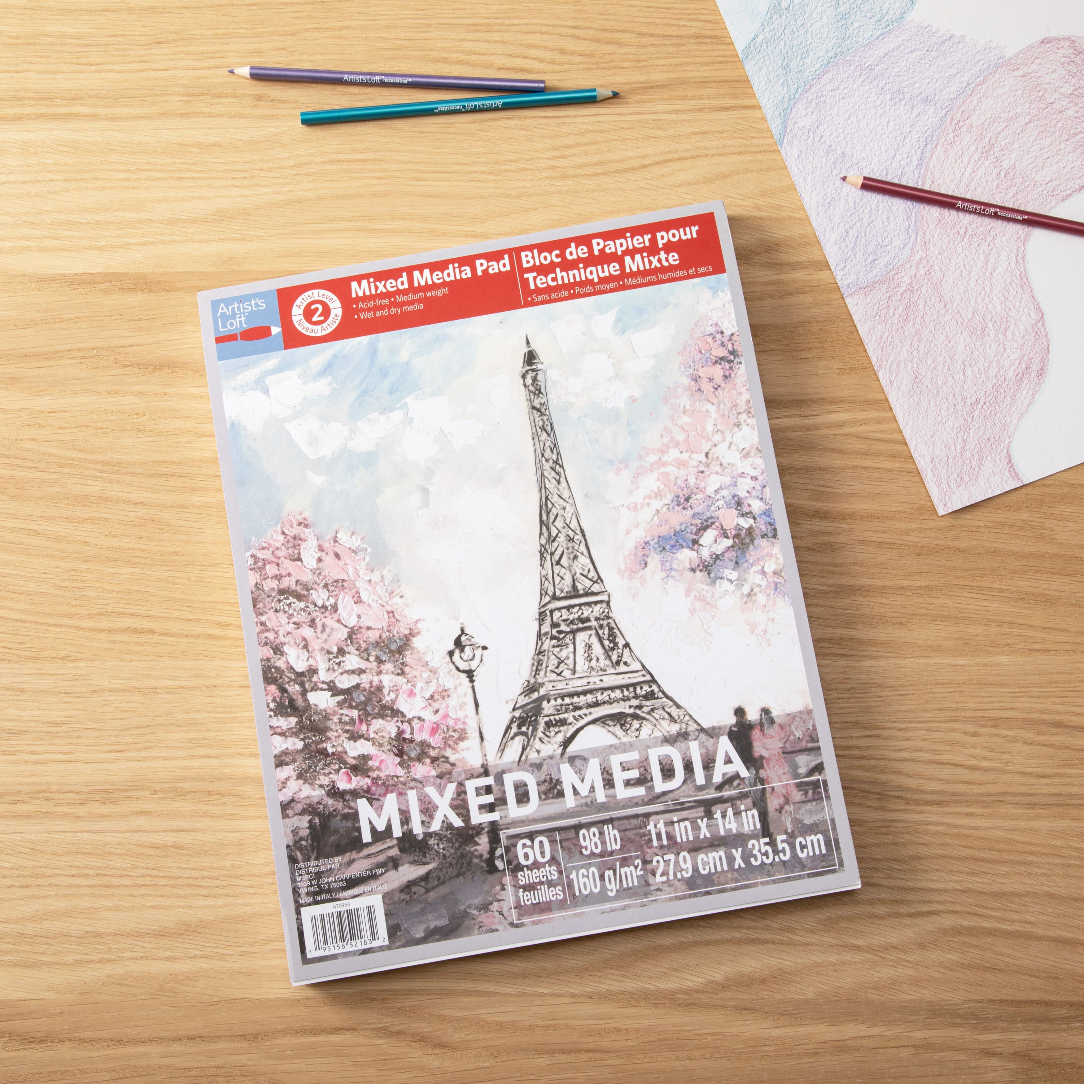 6 Pack: Mixed Media Medium Weight Paper Pad by Artist's Loft - 11" x 14"