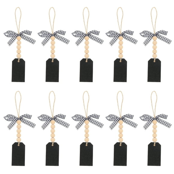Shisuyan 10Pcs Decorative Tag Wood Black for Hotel Decor and Message Leaving