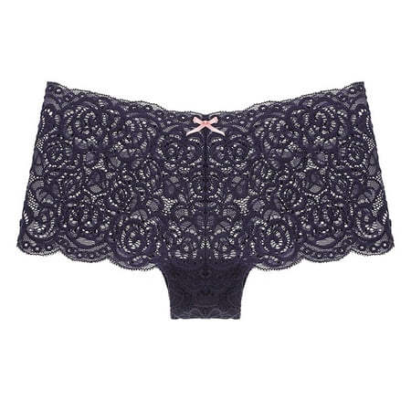 

Sehao Breathable Underwear For Women Womens Underwear Low Waisted No Show Panties Gifts Dark Blue M