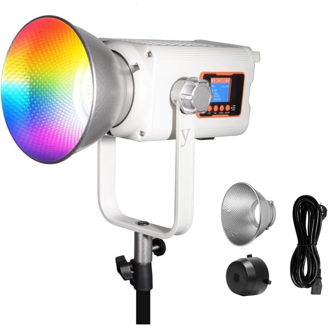 Yidoblo ZR-300C 300W COB LED Video Light RGB Full Color Photography Lighting 12 Lighting Scenes App Control