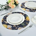 thumbnail image 6 of GZHJMY Thanksgiving Pumpkin Round Placemats Set of 4, Non-Slip Table Mats Washable Heat Resistant Place Mats for Kitchen Dining Table Home Decor,15.4 Inch, 6 of 7