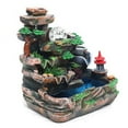 thumbnail image 3 of Tabletop Rockery Fountain Indoor Waterfall Bonsai Desktop Mini Rockery Water Fountain with LED Light, Home Office Bedroom Atomizing Humidifier Desk Décoration (Style3)…, 3 of 6