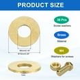 thumbnail image 2 of Uxcell Brass Flat Washer, 3/8" OD x 3/16" ID x 1mm Fenders Washers Assortment M4 Washer for Bolts,38 Pack, 2 of 6