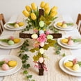 thumbnail image 6 of Wreath Decoration​ Dark Twig Cross Shape Wreath Colorful Egg and Bloom Accent Belief Decor Easter Decorations for Door Wall Festive, 6 of 6