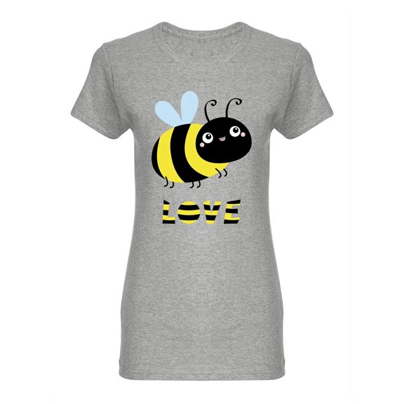 Bee Love Shaped T-Shirt Women -Image by Shutterstock, Female Medium