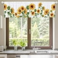 thumbnail image 3 of Rustic Sunflower Valance Curtain for Window Boho Yellow Floral Rod Pocket Kitchen Curtain Farmhouse Flower Country Valance Treatment Drapes for Bathroom Bedroom Living Room 1 Panel (55x18 Inch), 3 of 4