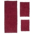 thumbnail image 2 of Home Weavers Inc Bell Flower Collection 100% Cotton Non-Slip Bathroom Rug Set, Machine Washable Bath Rug, 3 Piece Set with Runner Rug Red, 2 of 5