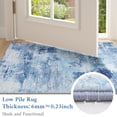thumbnail image 3 of Buganda Area Rug for Living Room 2'X3', Washable Artificial Wool Area Rug, Low Pile Non-Slip Carpet for Bedroom Office Dining Room, Dark Blue, 3 of 9