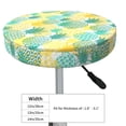 thumbnail image 3 of Salouo Pineapples1 Pattern Bar Stool Cushion Cover, Round Crease-Resistant Stretchy Dustproof Stool Seat Slipcover for Bar Round Chair-13 inch, 3 of 6