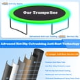 thumbnail image 7 of Cochan Trampoline, 8FT Trampoline for Kids and Adults with Enclosure Net, Heavy Duty Outdoor Trampoline with Lights and Sprinkler, 800LBS Weight Capacity for 2-3 Kids, Easy Assembly, 7 of 7