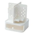 thumbnail image 4 of TISHITA Desktop Organizer Pen Holder Card Holder Container Stationery Supplies Pegboard Makeup Organizer Desk Organiser for Classroom White, 4 of 7