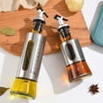 thumbnail image 4 of Advancent Botella de aceite de cocina, botellas de condimentos, condimento sellado, dispensador de cocina de acero inoxidable, vidrio, prensa Cocina y Comedor Escala 200ML Advancent HA009719-04B, 4 of 6