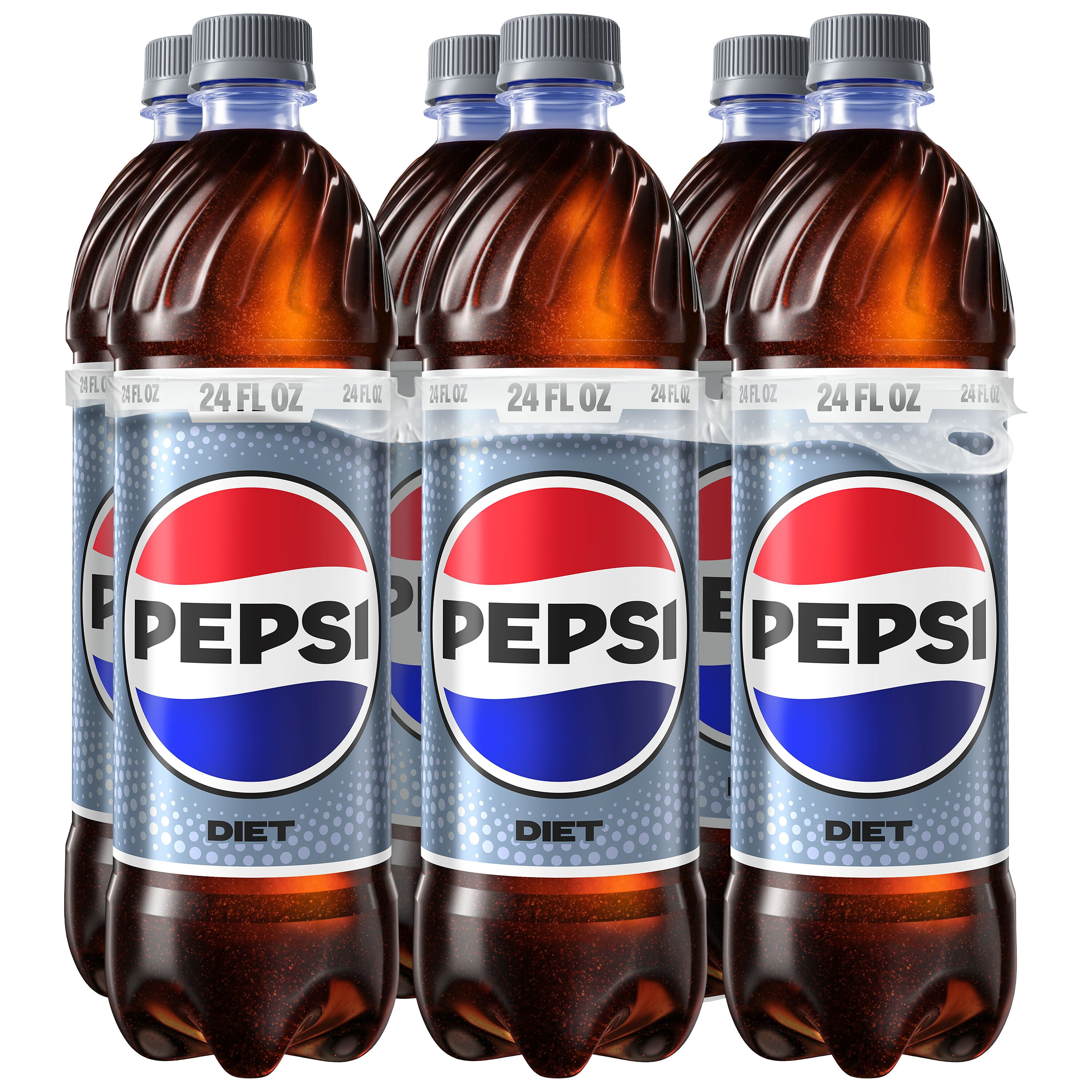 Pepsi, Diet Cola Soda, 16.9 fl oz, 6 Pack Bottles with Zero