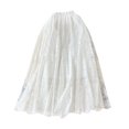 thumbnail image 2 of Dwaogom Women's A-Line Fairy Elastic Waist Tulle Midi Skirt Woman Mid-Length Tassels Solid Color Meringue A-Line Skirt, 2 of 3