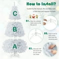 thumbnail image 6 of Gymax 6ft White Christmas Tree Classic Pine Tree PVC Material Thicken Tips(White), 6 of 10