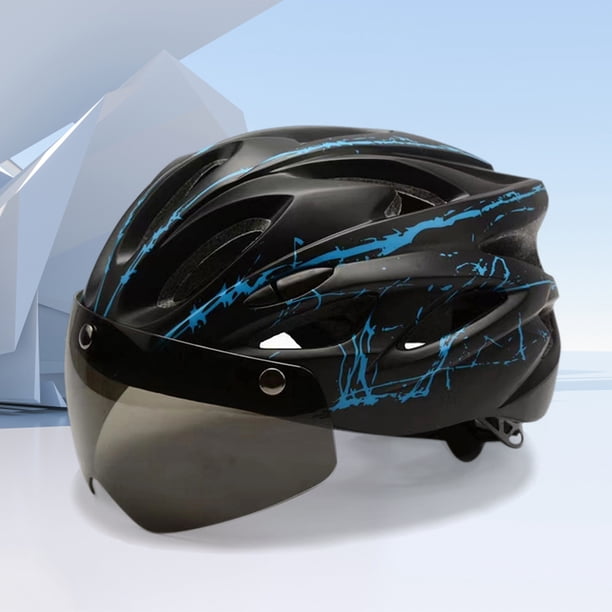 Casco de bicicleta Ciclismo portátil Ciclismo Saft Cascos para hombres Mujeres (Negro Azul)