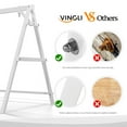 thumbnail image 4 of Zimtown Porch Swing Frame Swing Stand A-Frame 600lbs Wooden White, 4FT, 4 of 10
