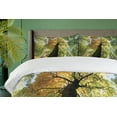 thumbnail image 4 of Ambesonne Tree Duvet Cover Sets, Forest Autumn Growth Eco, 2-Queen, Dark Brown Pale Green, 4 of 7