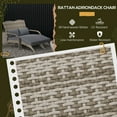 thumbnail image 3 of Outdoor Rattan Chair with Removable Footstools & Cushions, All-Weather PE Wicker Lounge Chair Set for Patio, Pool, Garden, 3 of 6