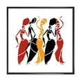 thumbnail image 1 of Designart Belles danseuses Silhouettes afro-américaines ART MURAL À CADRE FLOTTÉ, 1 of 4