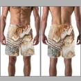 thumbnail image 3 of luoweisi Men's Beach Shorts Quick Dry Swim Trunks with Mesh Lining Marble Texture L, 3 of 5
