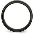 thumbnail image 3 of Chisel Stainless Steel Polished and Hammered Black IP-plated 8.2mm Beveled Edge Band - Ring Size 12.5, 3 of 8
