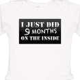 thumbnail image 4 of Inktastic 9 Months on the Inside Boys or Girls Long Sleeve Baby Bodysuit, 4 of 5