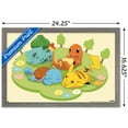 thumbnail image 3 of Pokémon - Pikachu and Kanto First Partner Pokémon Wall Poster, 14.725" x 22.375" Framed, 3 of 6